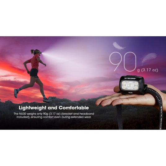 Lanterna frontala Nitecore NU30, 500 Lumeni, 130 Metri