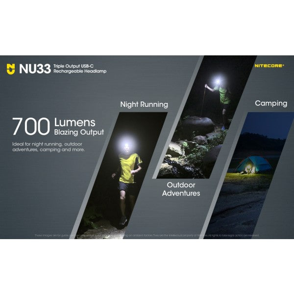 Încărcați imaginea în vizualizatorul Galerie, Lanterna frontala, 700 Lumeni, NITECORE NU33
