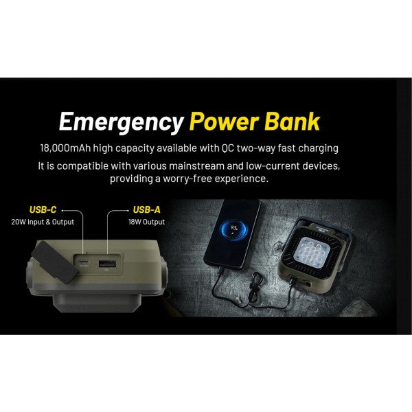 Încărcați imaginea în vizualizatorul Galerie, Lanterna utilitara reincarcabila USB-C, Nitecore NWL30, 3 in 1, Lanterna, Powerbank, Anti-Tantari, 3000 Lumeni, 120 Metri,
