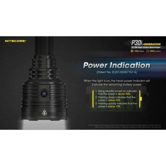 Lanterna tactica, 2000 Lumeni, NITECORE P30i