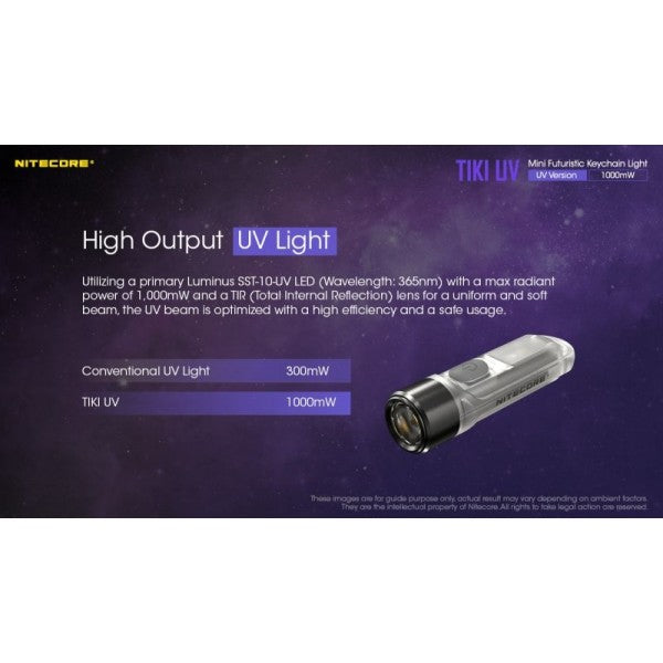 Load image into Gallery viewer, Lanterna breloc cu UV, 1000 mW, NITECORE TIKI UV

