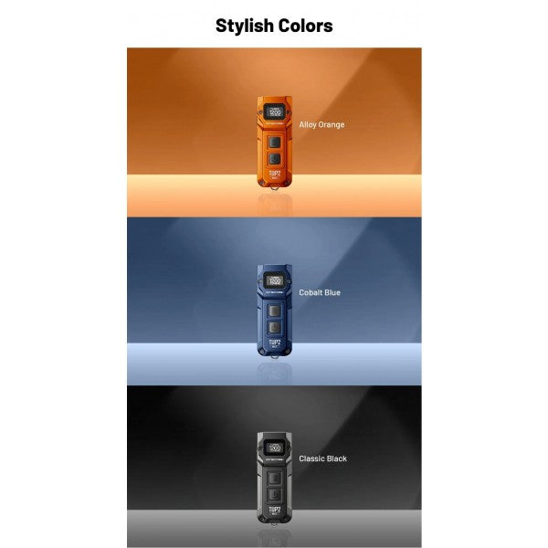 Încărcați imaginea în vizualizatorul Galerie, Lanterna Nitecore TUP2, Breloc, Reîncărcabilă USB-C, 1200 Lumeni, 125 Metri, Albastra
