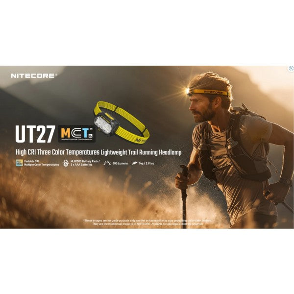 Încărcați imaginea în vizualizatorul Galerie, Lanterna frontala NITECORE UT27 MCT, Reîncărcabilă USB-C, 800 Lumeni, 168 Metri
