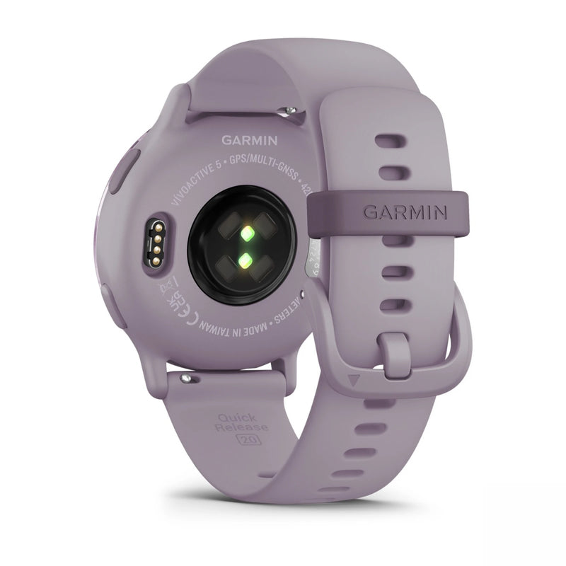 Încărcați imaginea în vizualizatorul Galerie, Ceas Garmin - Vivoactive 5 smartwatch cu GPS și AMOLED - ramă mov orchid din aluminiu, carcasă mov şi bratara din silicon
