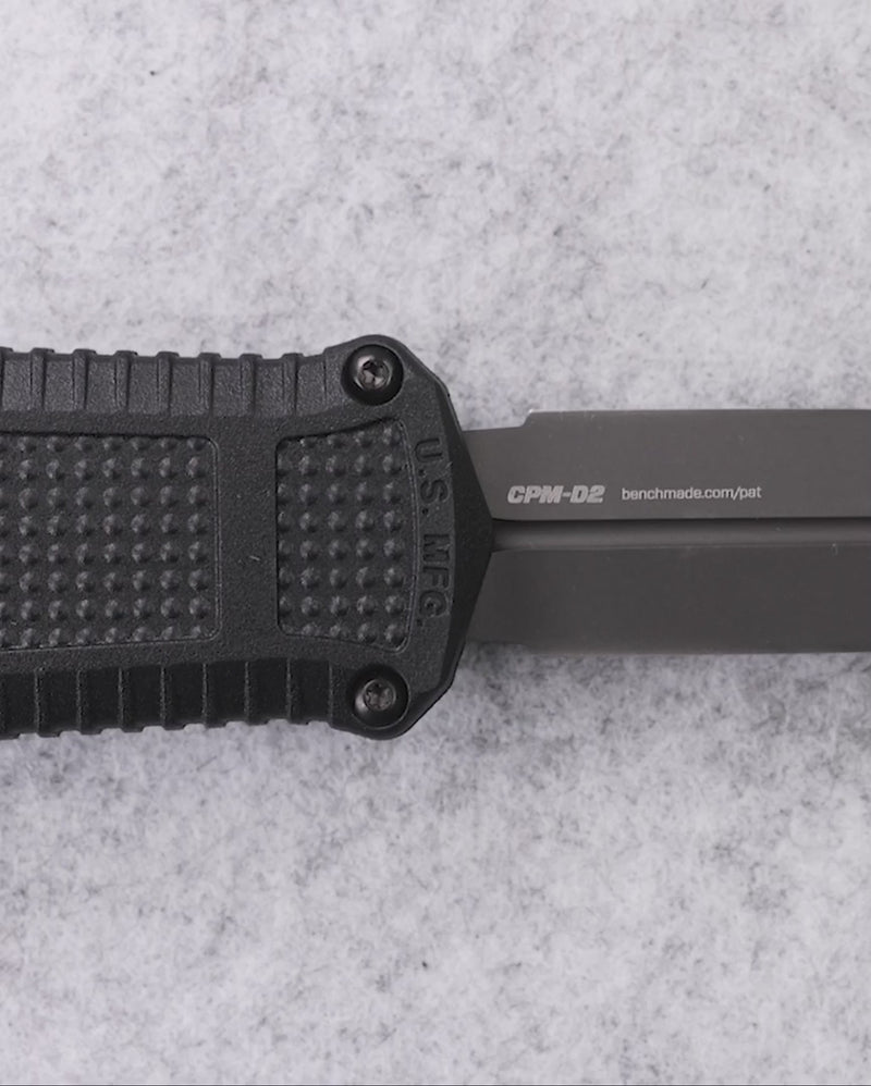 Încărcarea și redarea videoclipurilor în vizualizatorul galeriei, Briceag automat BENCHMADE Mini Claymore OTF | Black Grivory® | Dagger 3375GY
