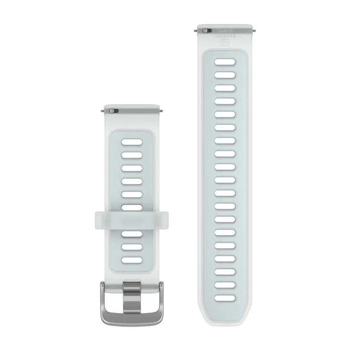 Încărcați imaginea în vizualizatorul Galerie, Curea silicon - Quick Release 20 - Whitestone translucid I Cloud blue cu hardware argintiu
