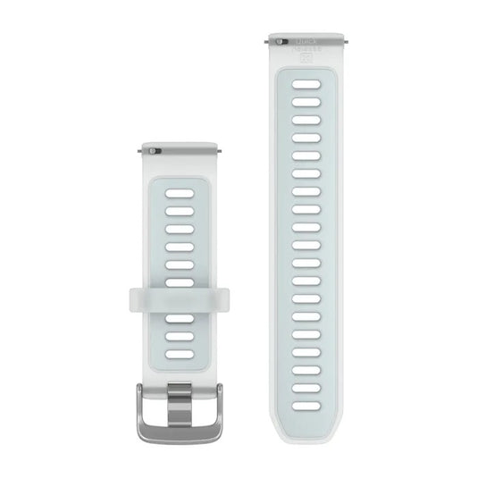 Curea silicon - Quick Release 20 - Whitestone translucid I Cloud blue cu hardware argintiu