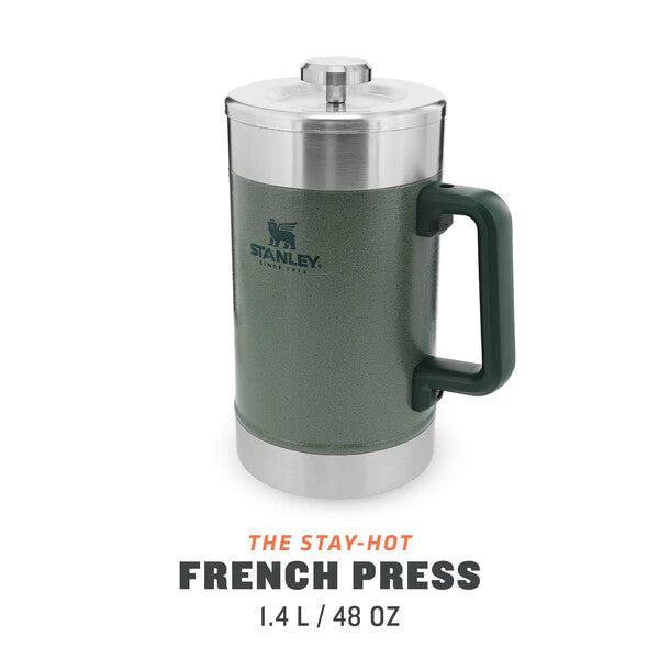 Încărcați imaginea în vizualizatorul Galerie, Presa de cafea STANLET STAY-HOT FRENCH PRESS 1.4L HAMMERTONE GREEN 10-02888-048
