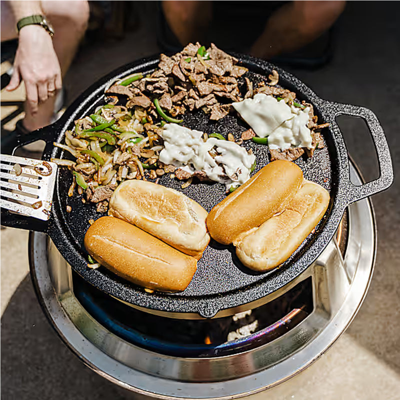 Încărcați imaginea în vizualizatorul Galerie, PACHET GRIDDLE TOP DE FONTA + HUB pentru SOLO STOVE YUKON
