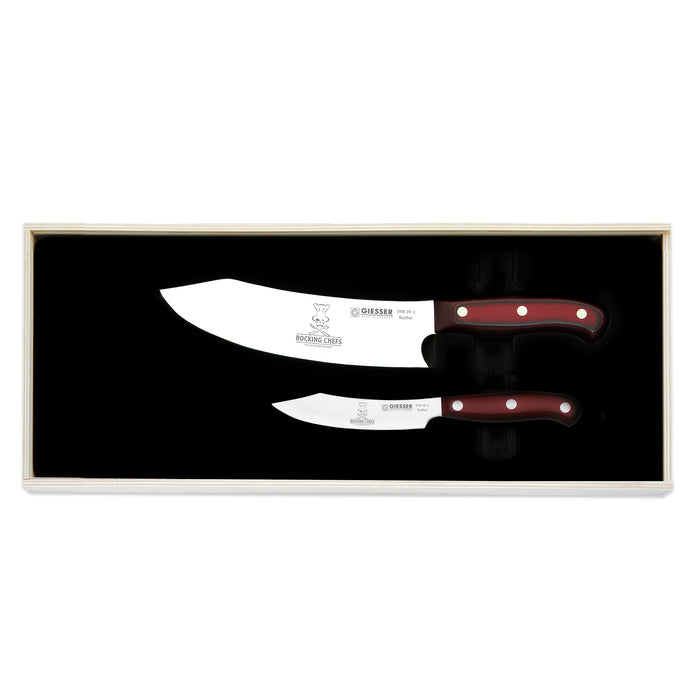 Set Cutitul Bucatarului si cutit de legume, maner micarta, GIESSER PREMIUMCUT SET No. II ROCKING CHEFS ( 1988.2.rc )