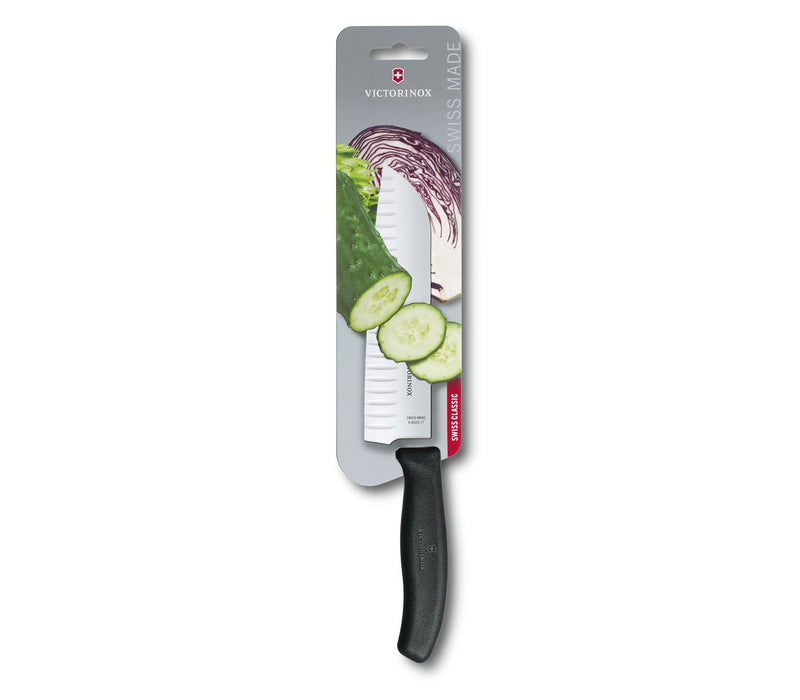 Încărcați imaginea în vizualizatorul Galerie, Cutit Santoku, Swiss Classic, lama cu alveole, 17 cm, VICTORINOX ( 6.8523)
