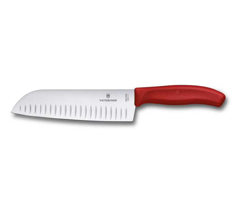 Încărcați imaginea în vizualizatorul Galerie, Cutit Santoku, Swiss Classic, lama cu alveole, 17 cm, VICTORINOX ( 6.8523)
