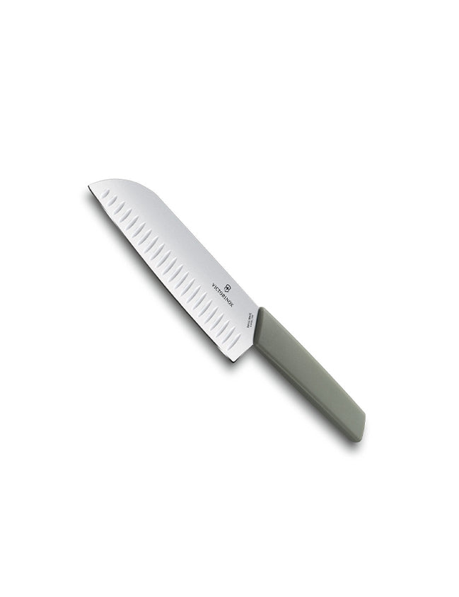 Load image into Gallery viewer, Cutit Santoku, lama cu alveole, 17 cm lungime, VICTORINOX SWISSMODERN ( 6.9056 )
