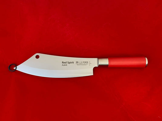 Cutit Premium al Bucatarului Chef, lama curbata, 20 cm, DICK "AJAX" RED SPIRIT - GIFTPACK 8.1722.202