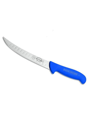 Cutit pentru macelari, lama curbata 21/26 cm, cu alveole, diferite culori, F. DICK ERGOGRIP 8.2425.21K / 8.2425.26K