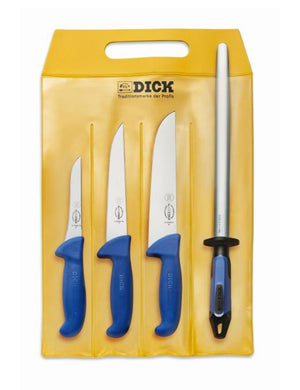 Set de cutite profesionale pentru macelari, diferite dimensiuni, cu masat, F. DICK ERGOGRIP 8.2555.00