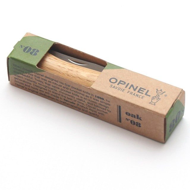 Cutit briceag Opinel No. 8 inox, maner din lemn de stejar ( 002021 )