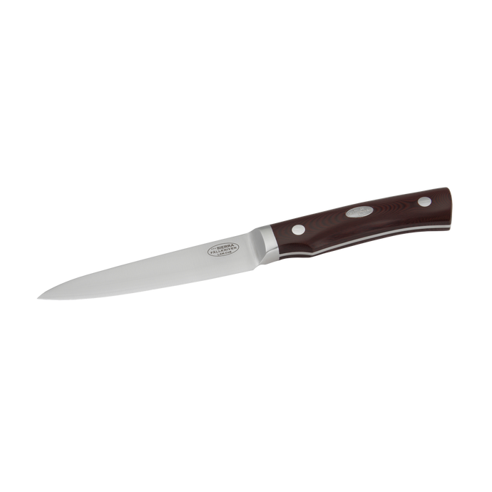 Cutit pentru decojit fructe si legume, lama 115 mm, otel Lam. CoS, maner micarta, FALLKNIVEN CMT SIERRA