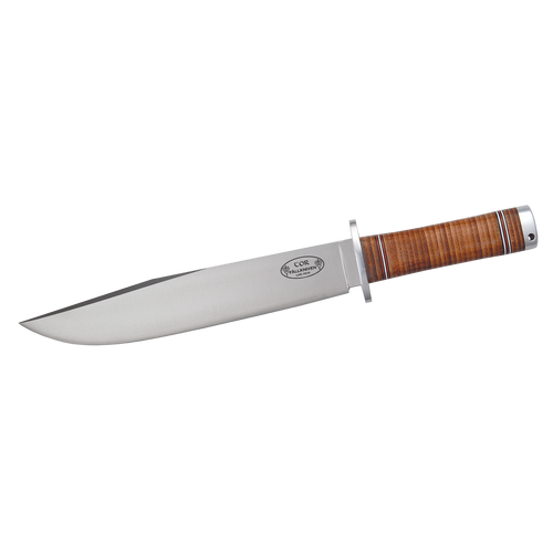 Cutit de supravietuire si bushcraft, otel lama VG10, teaca de piele, FALLKNIVEN N1L1L THOR