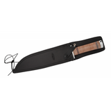 Cutit de supravietuire si bushcraft, otel lama VG10, teaca de piele, FALLKNIVEN N1L1L THOR